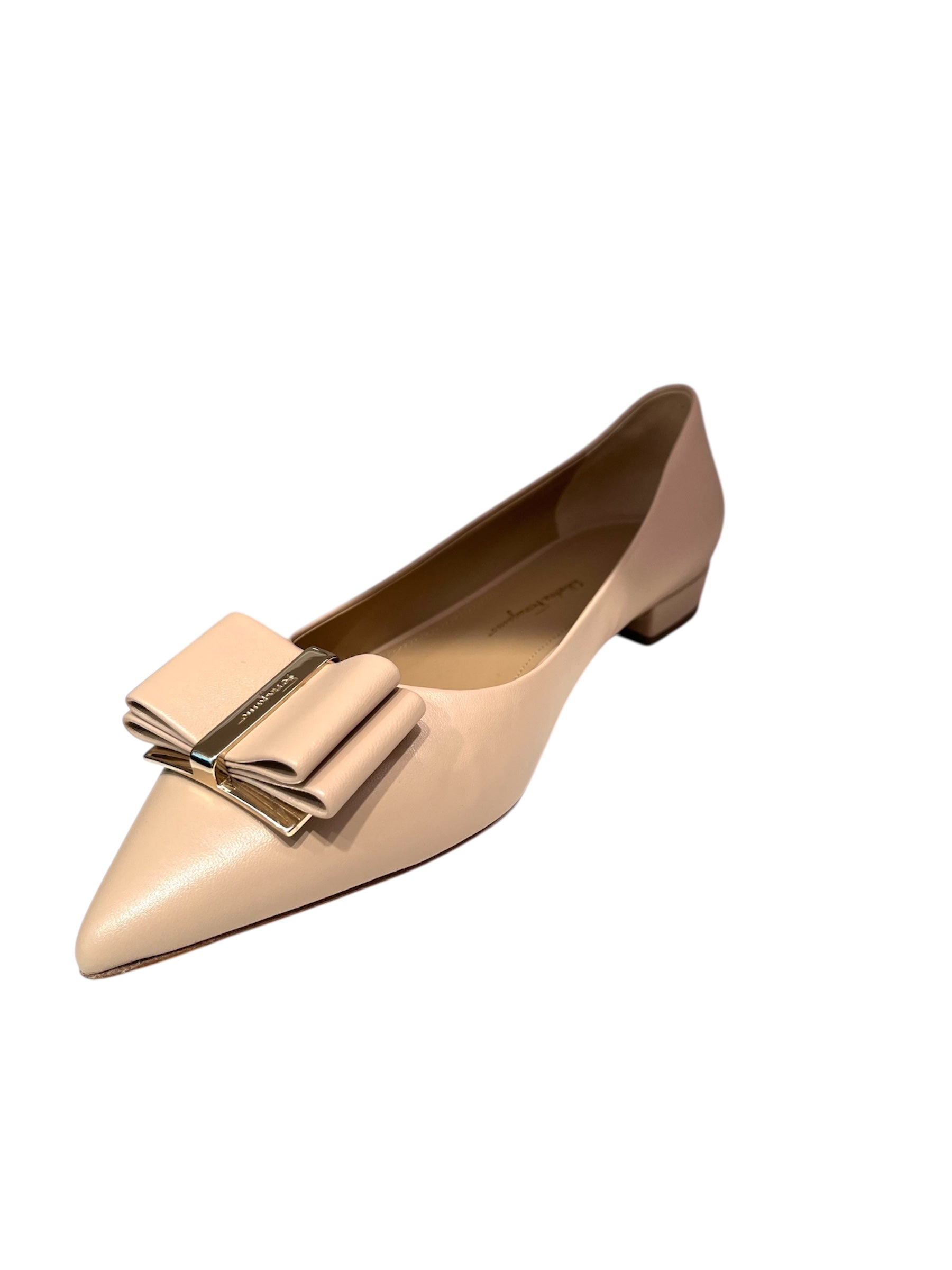 Ferragamo Bow Leather Flats