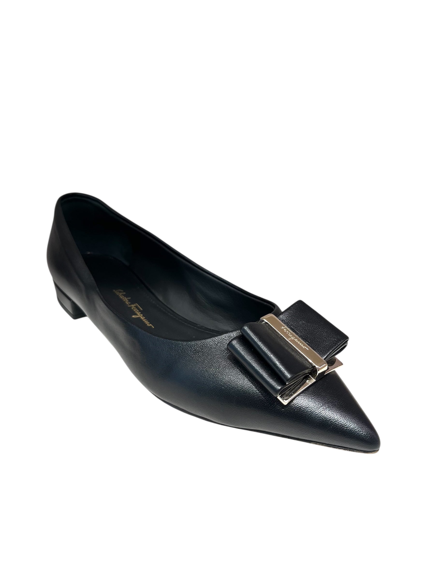 Ferragamo Bow Leather Flats