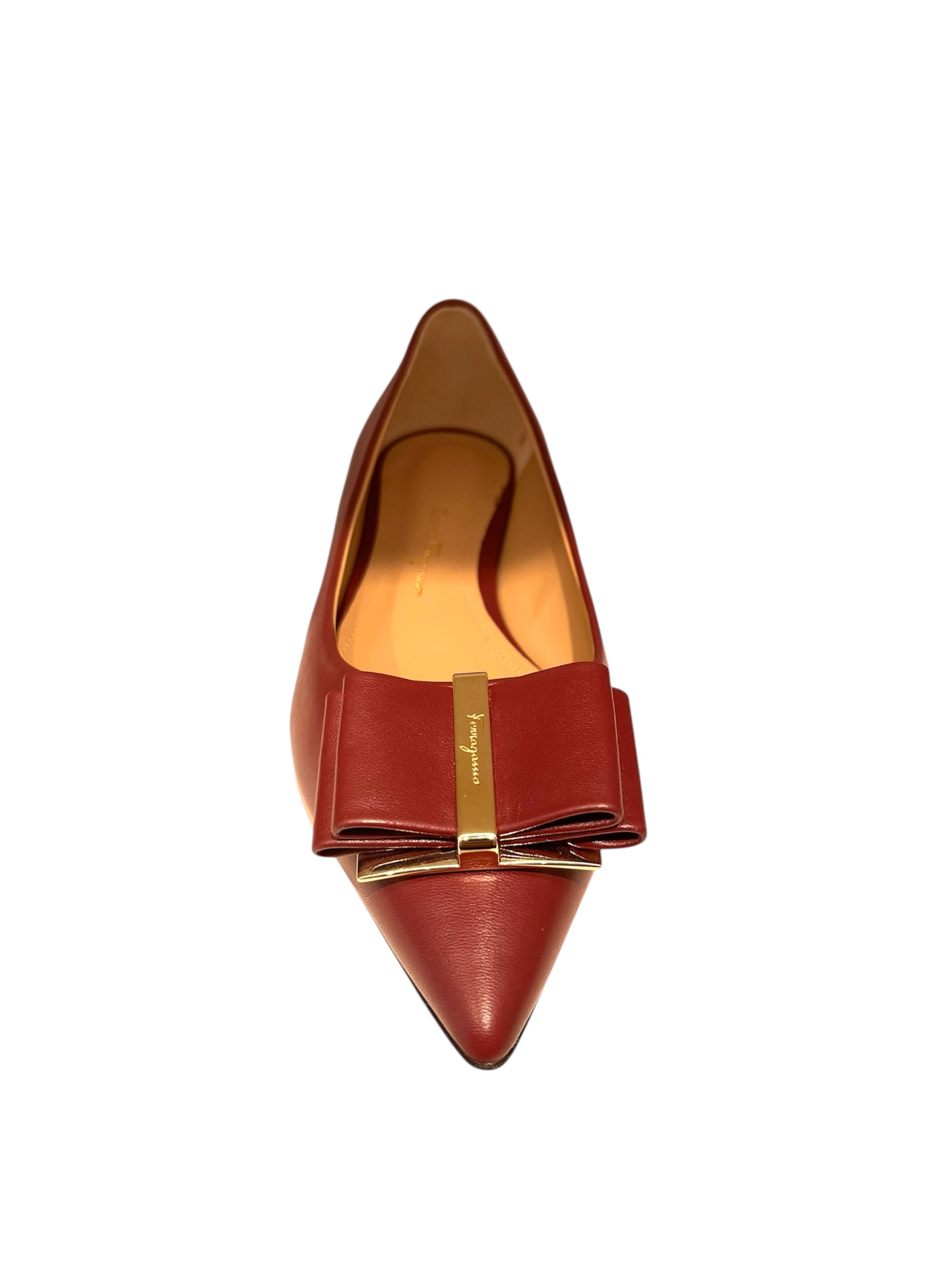 Ferragamo Bow Leather Flats