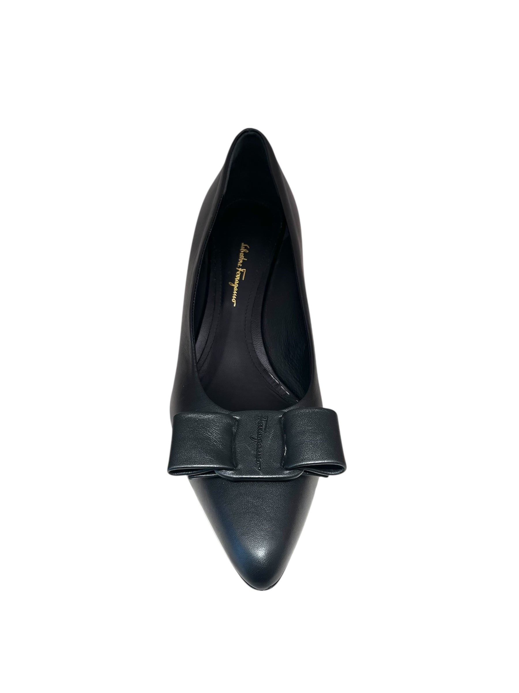 Ferragamo Bow Leather Pumps