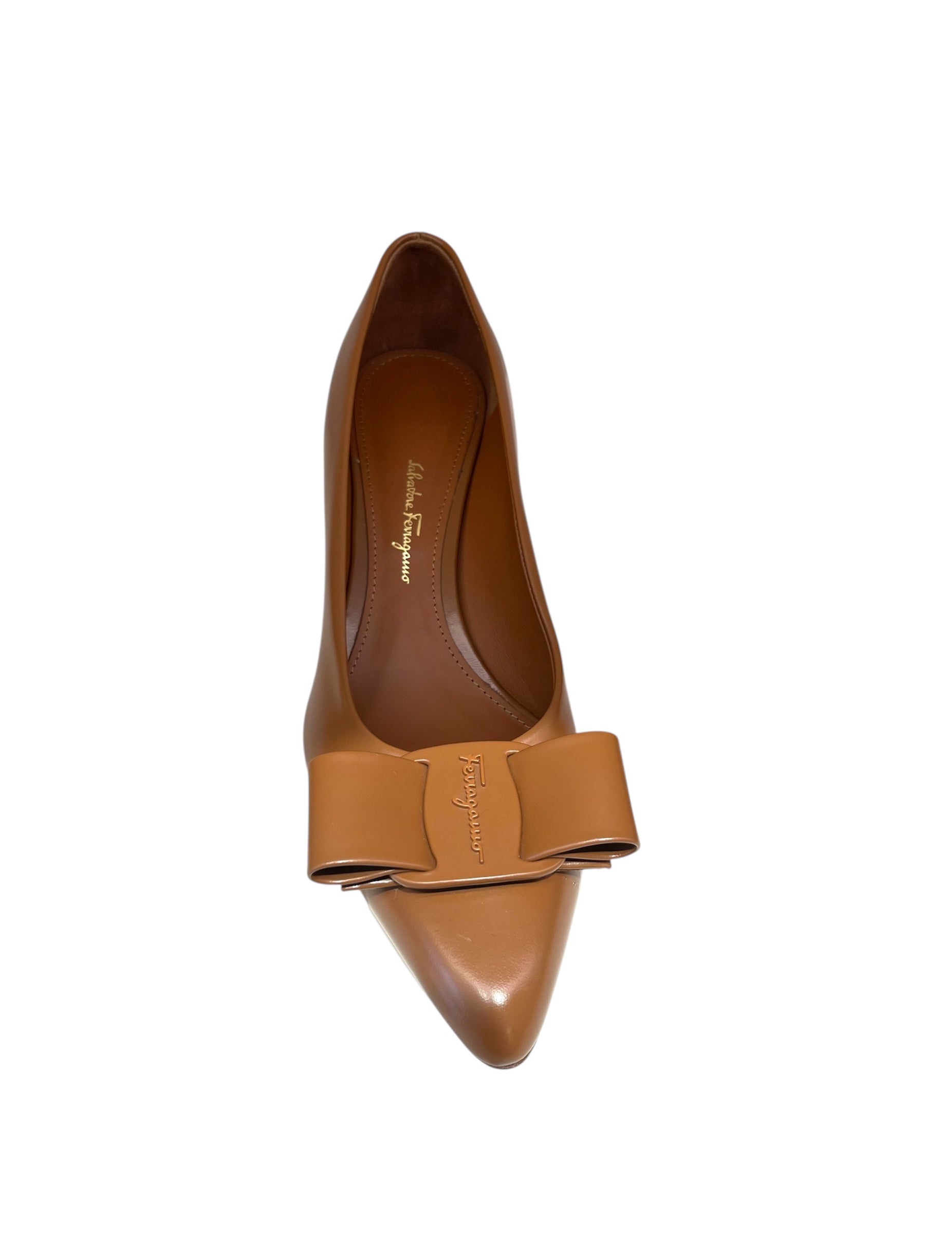 Ferragamo Bow Leather Pumps