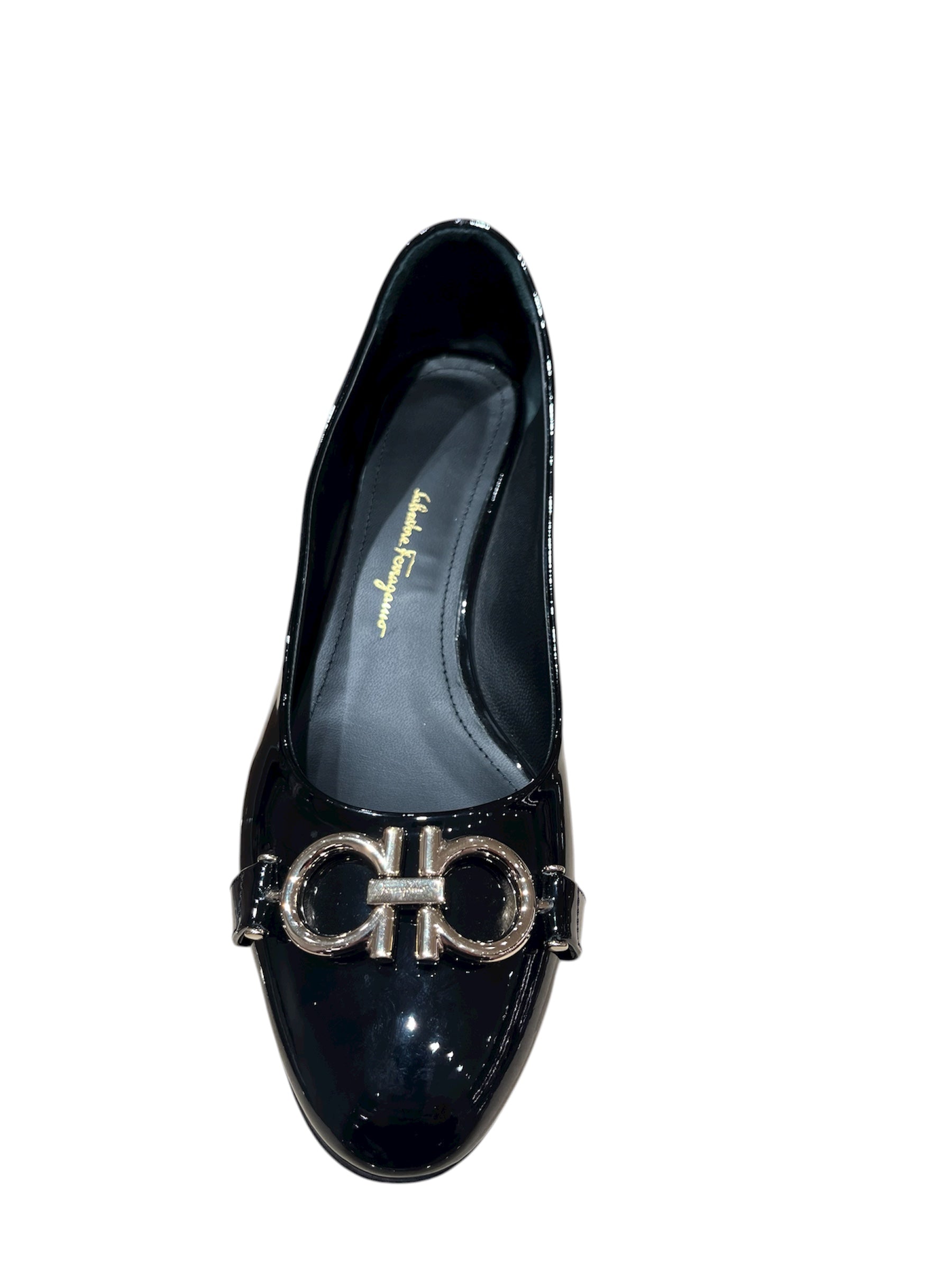 Ferragamo Logo Patent Garda Pumps