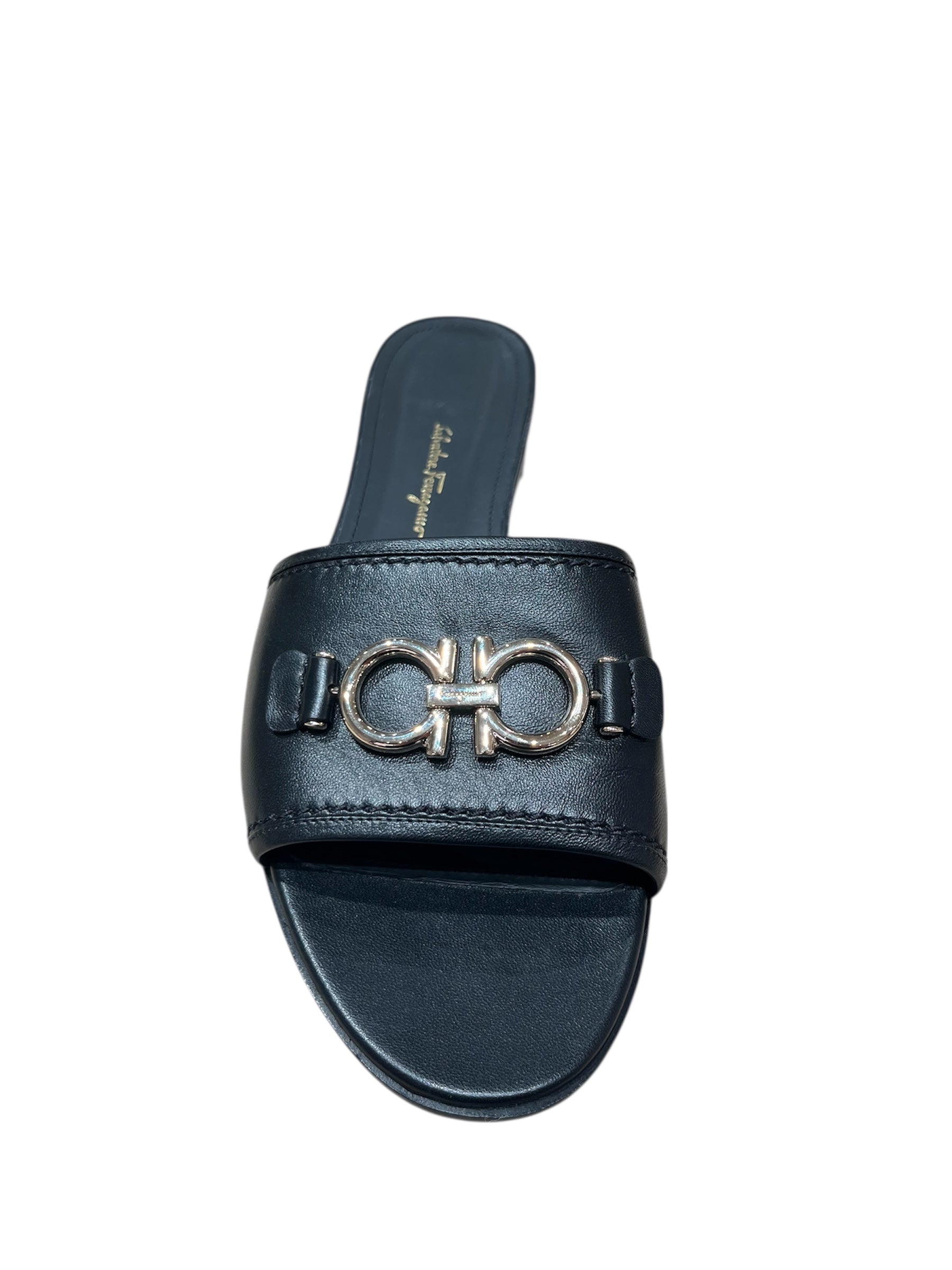 Ferragamo Logo Rhodes Slide Sandals