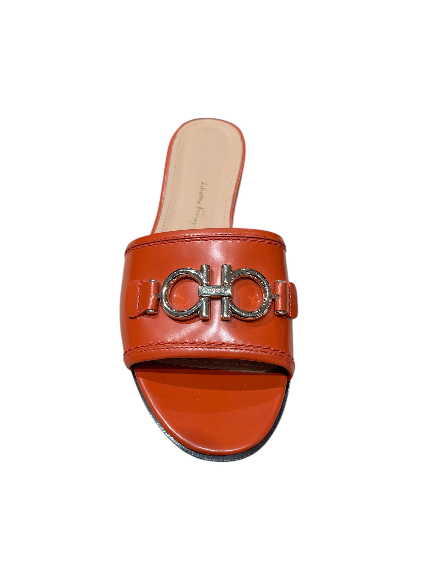 Ferragamo Logo Rhodes Slide Sandals