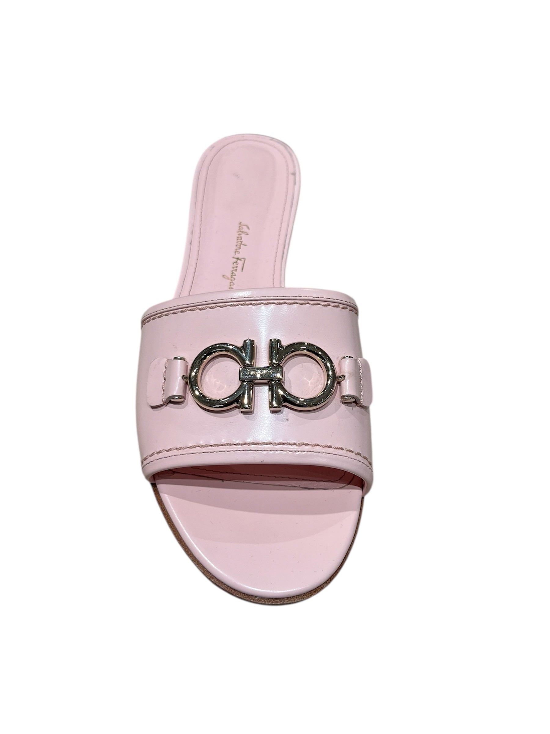 Ferragamo Logo Rhodes Slide Sandals