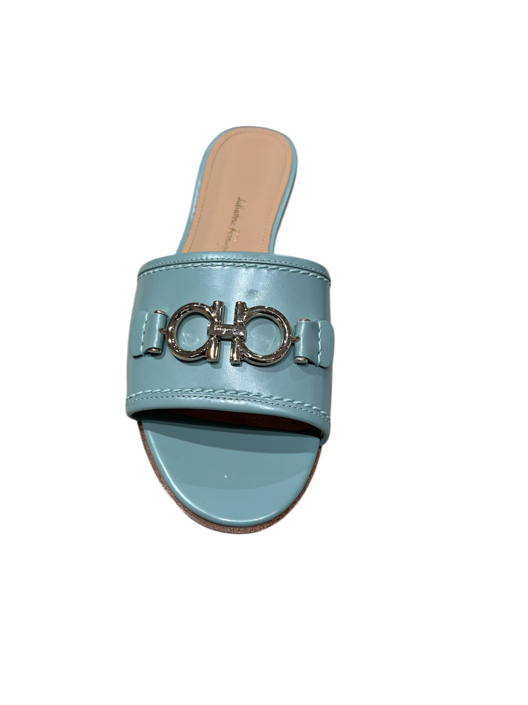 Ferragamo Logo Rhodes Slide Sandals
