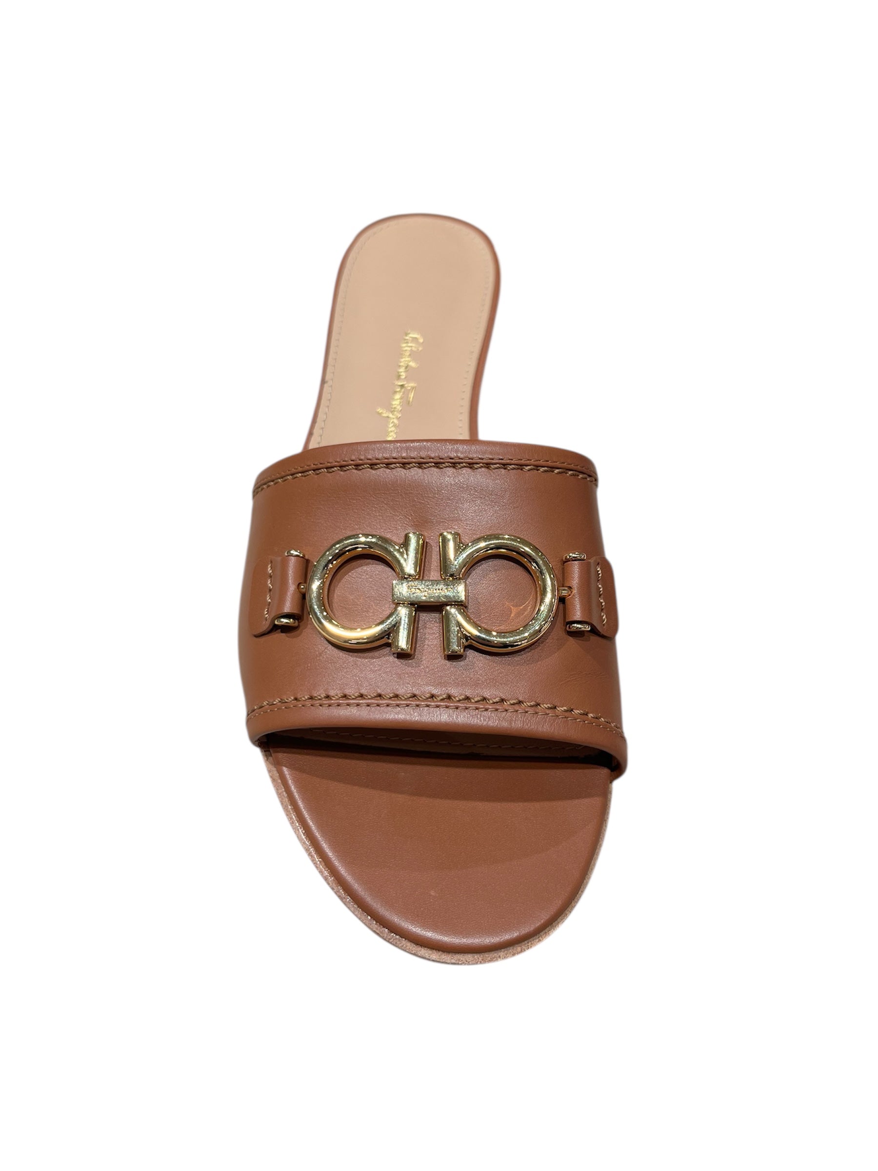 Ferragamo Logo Rhodes Slide Sandals