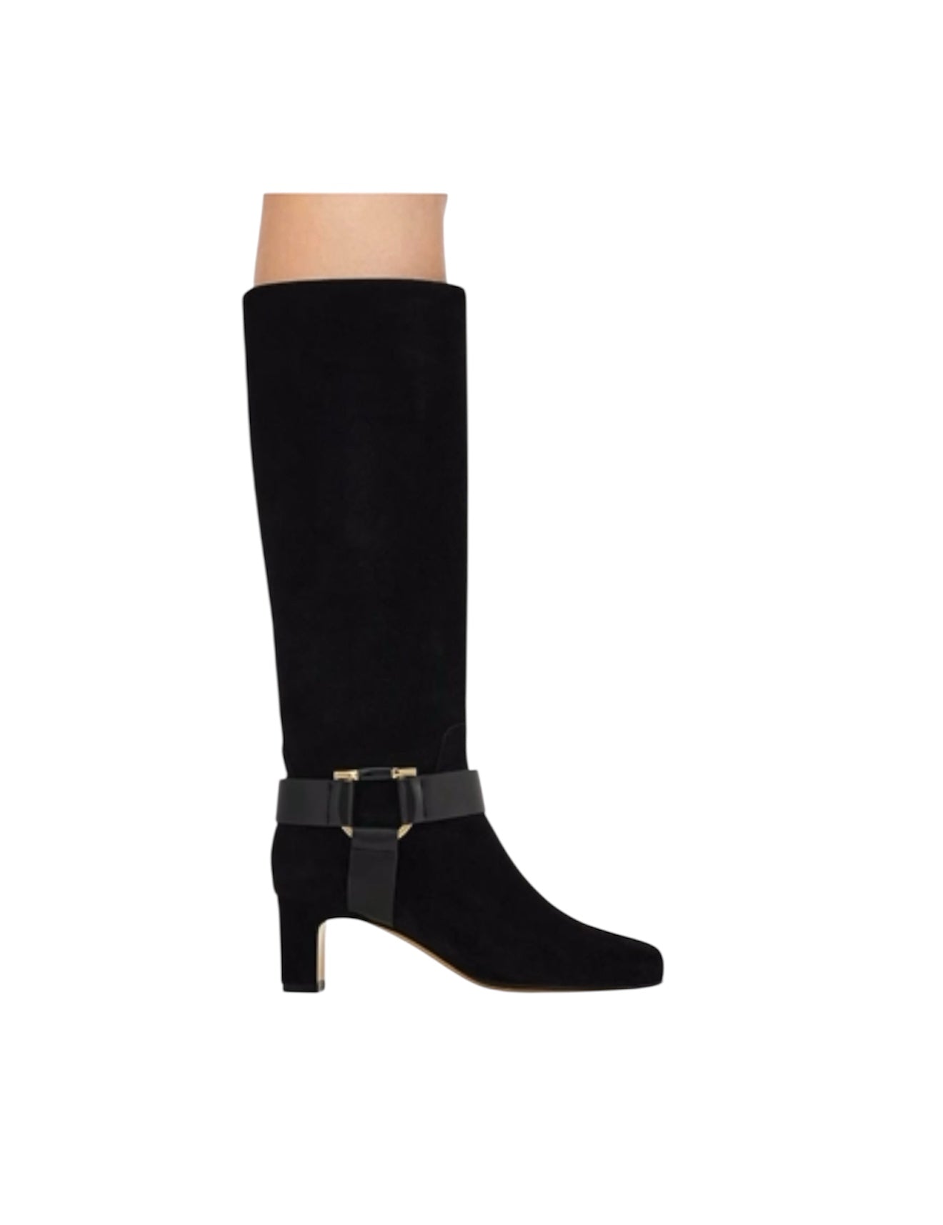 Ferragamo Gancini ornament Knee Boots