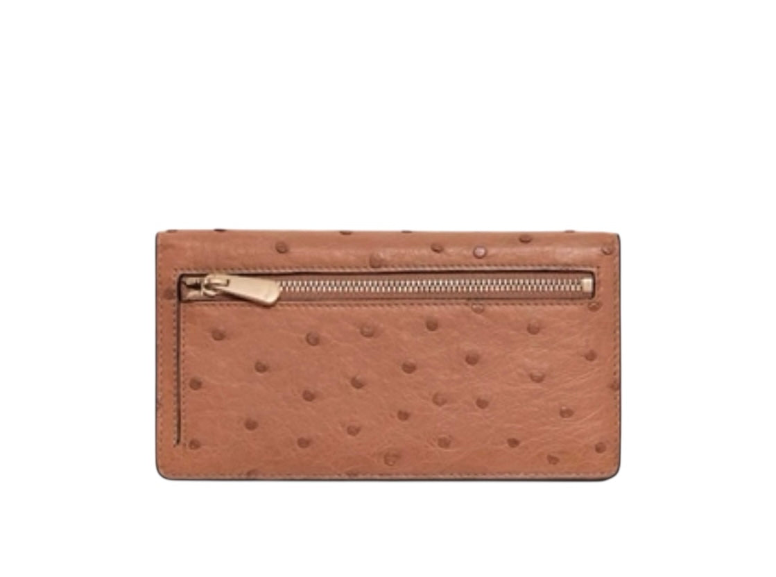 Ferragamo Gancini Ostrich Wallet