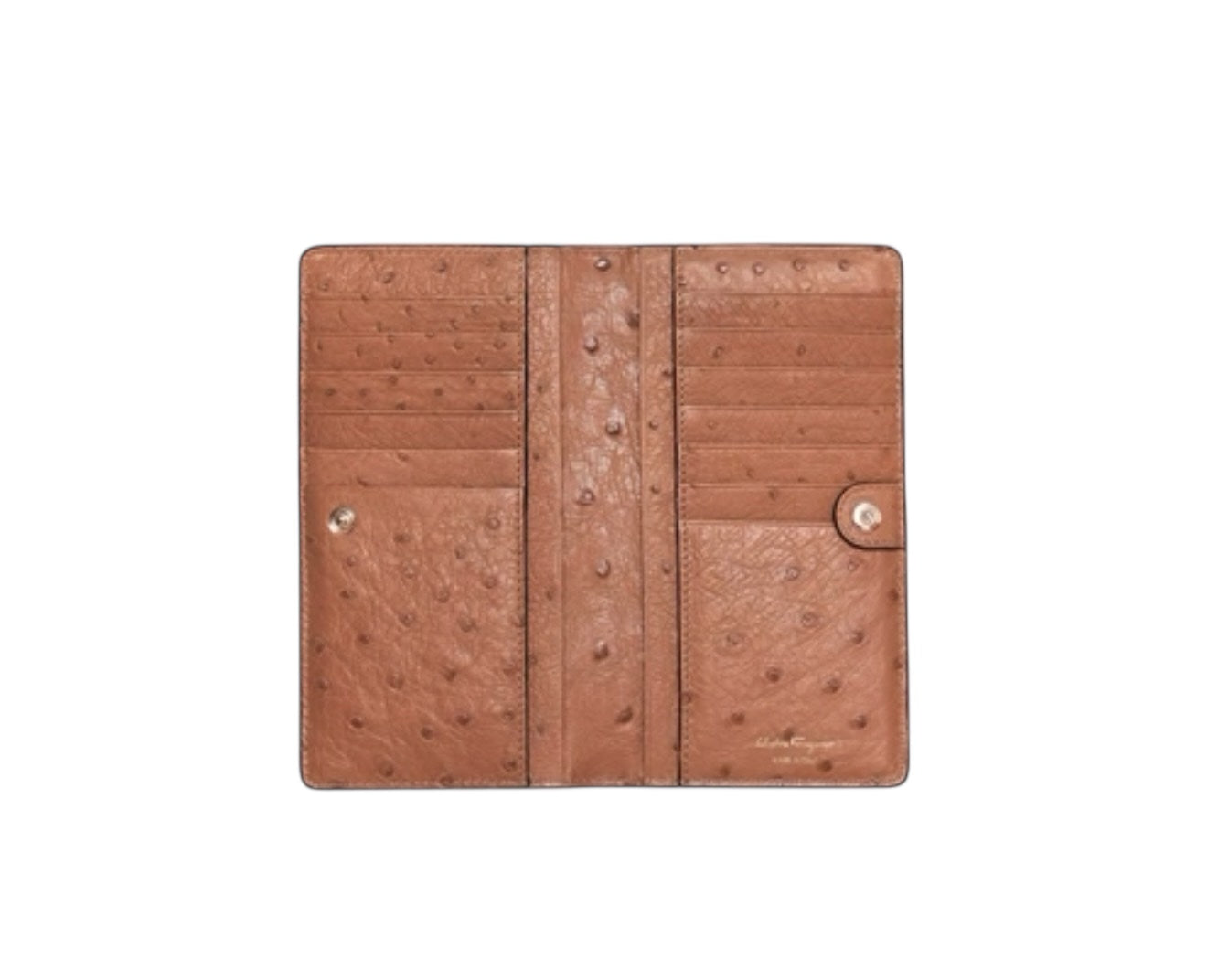 Ferragamo Gancini Ostrich Wallet