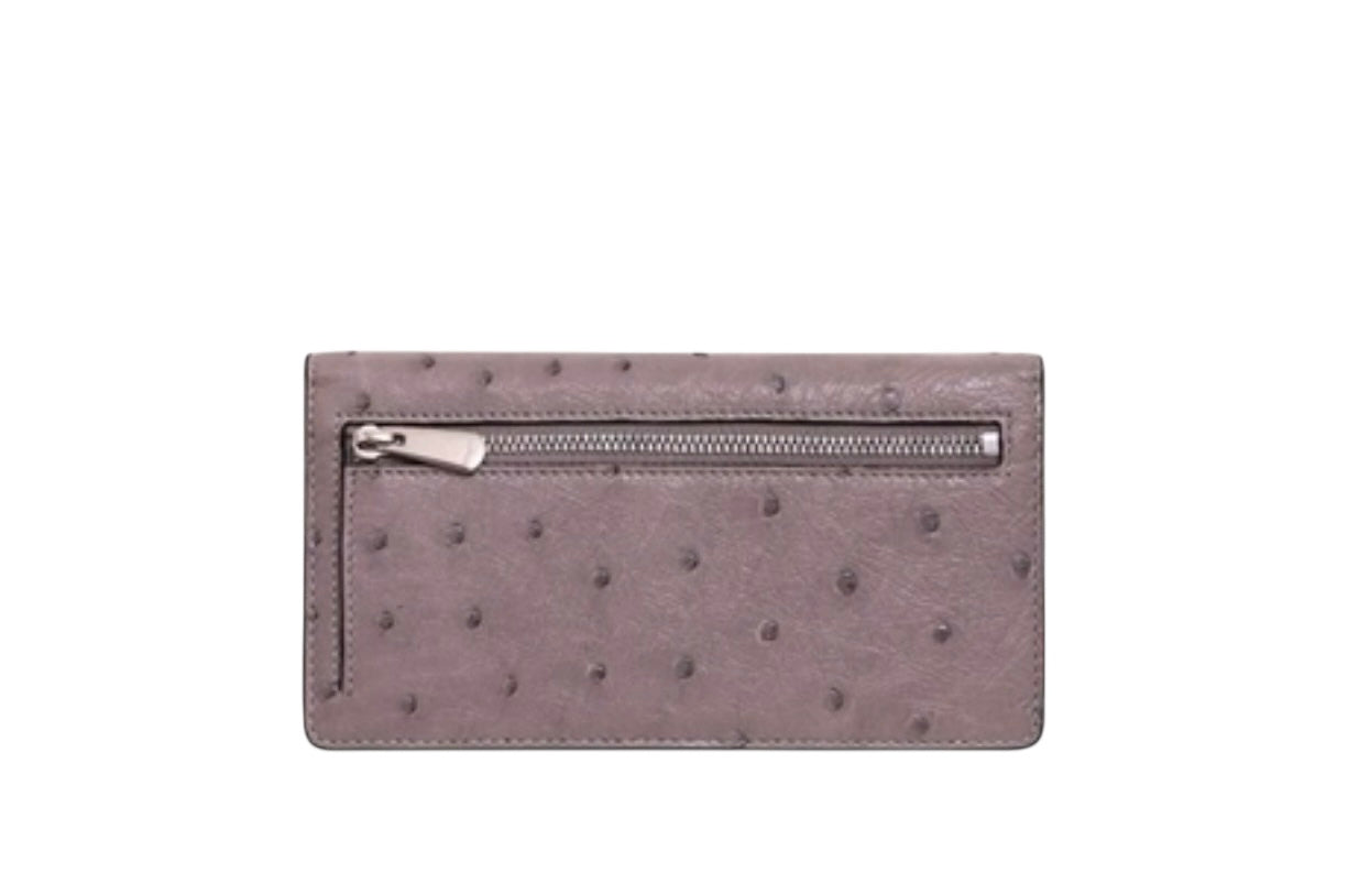 Ferragamo Gancini Ostrich Wallet