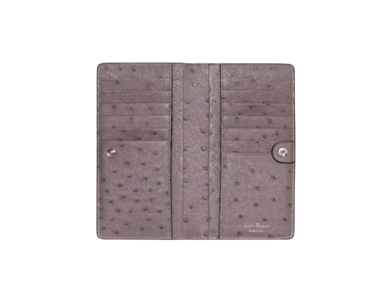 Ferragamo Gancini Ostrich Wallet
