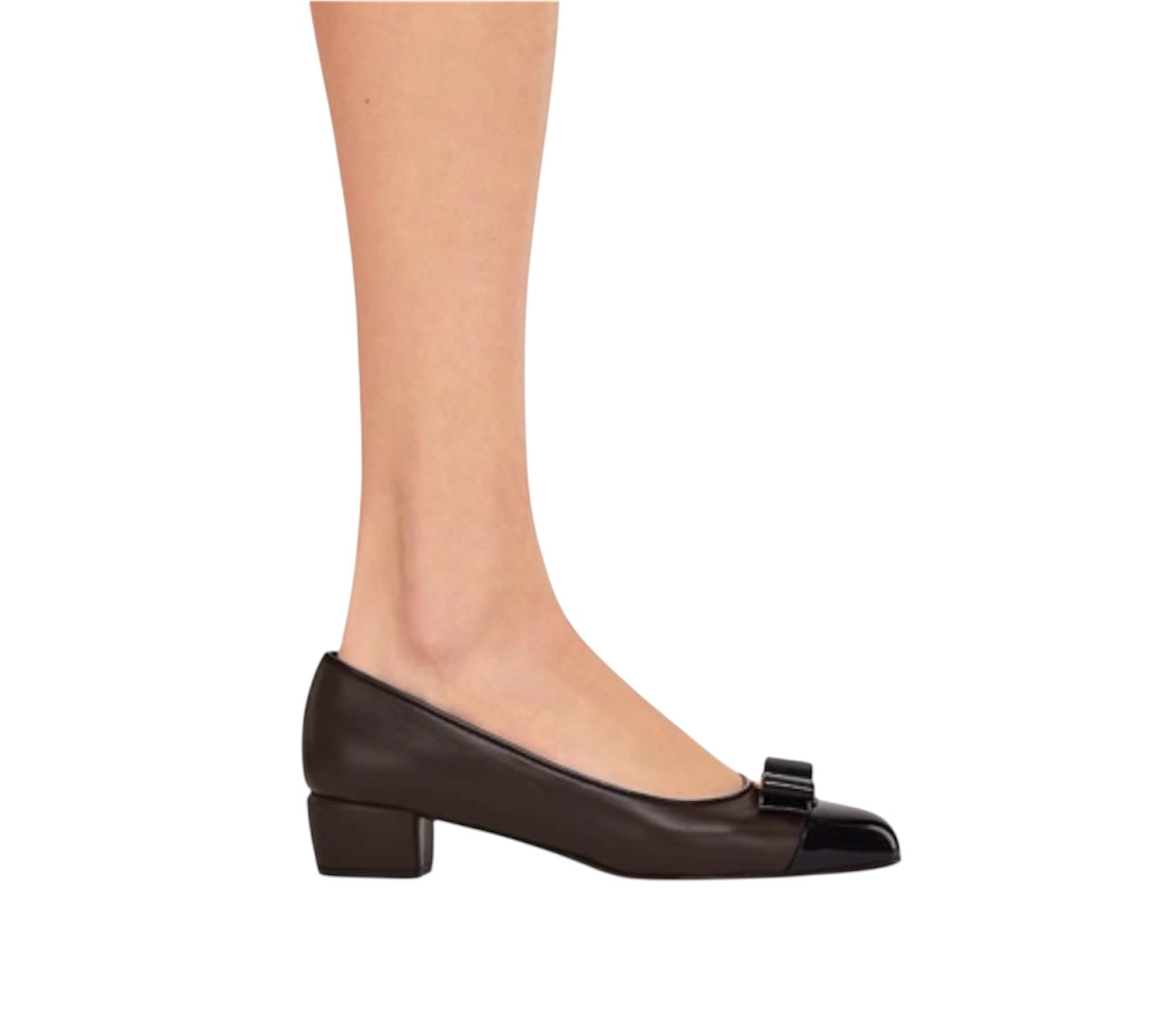 Ferragamo Vara Bow Leather Pumps