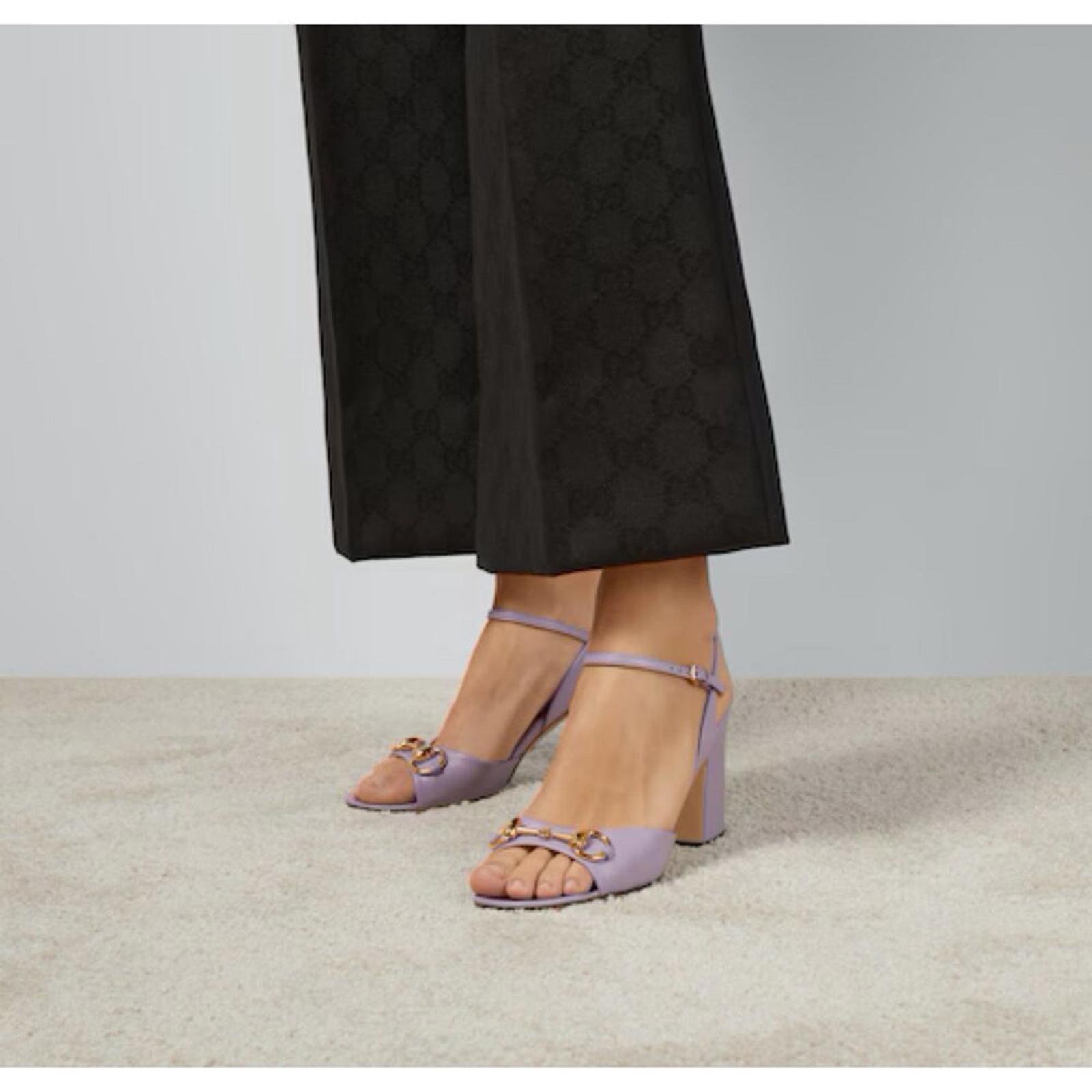 Gucci Horsebit Mid Heel Sandals