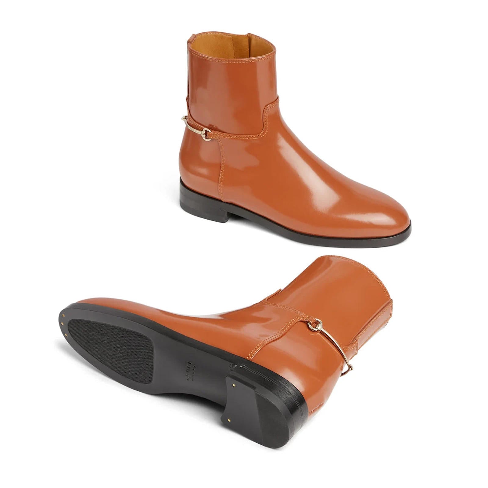 Gucci Slim Horsebit Leather Ankle Boot