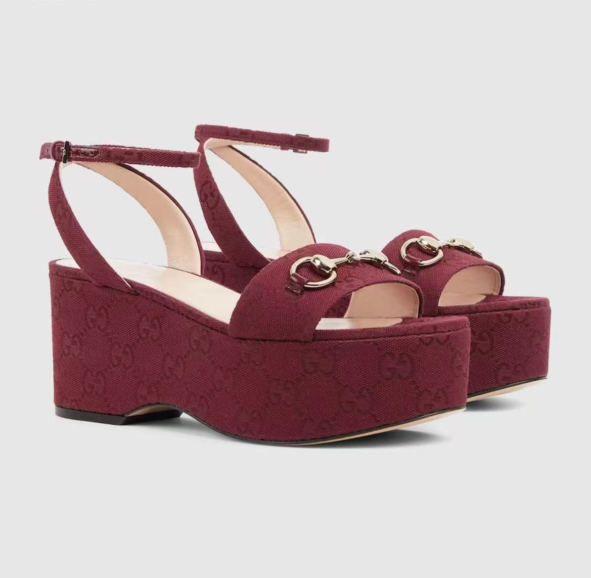 Gucci Horsebit GG platform Sandals
