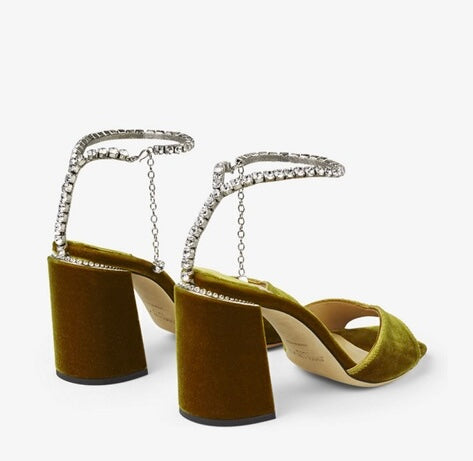 Jimmy Choo Saeda Sandal Block Heel 85