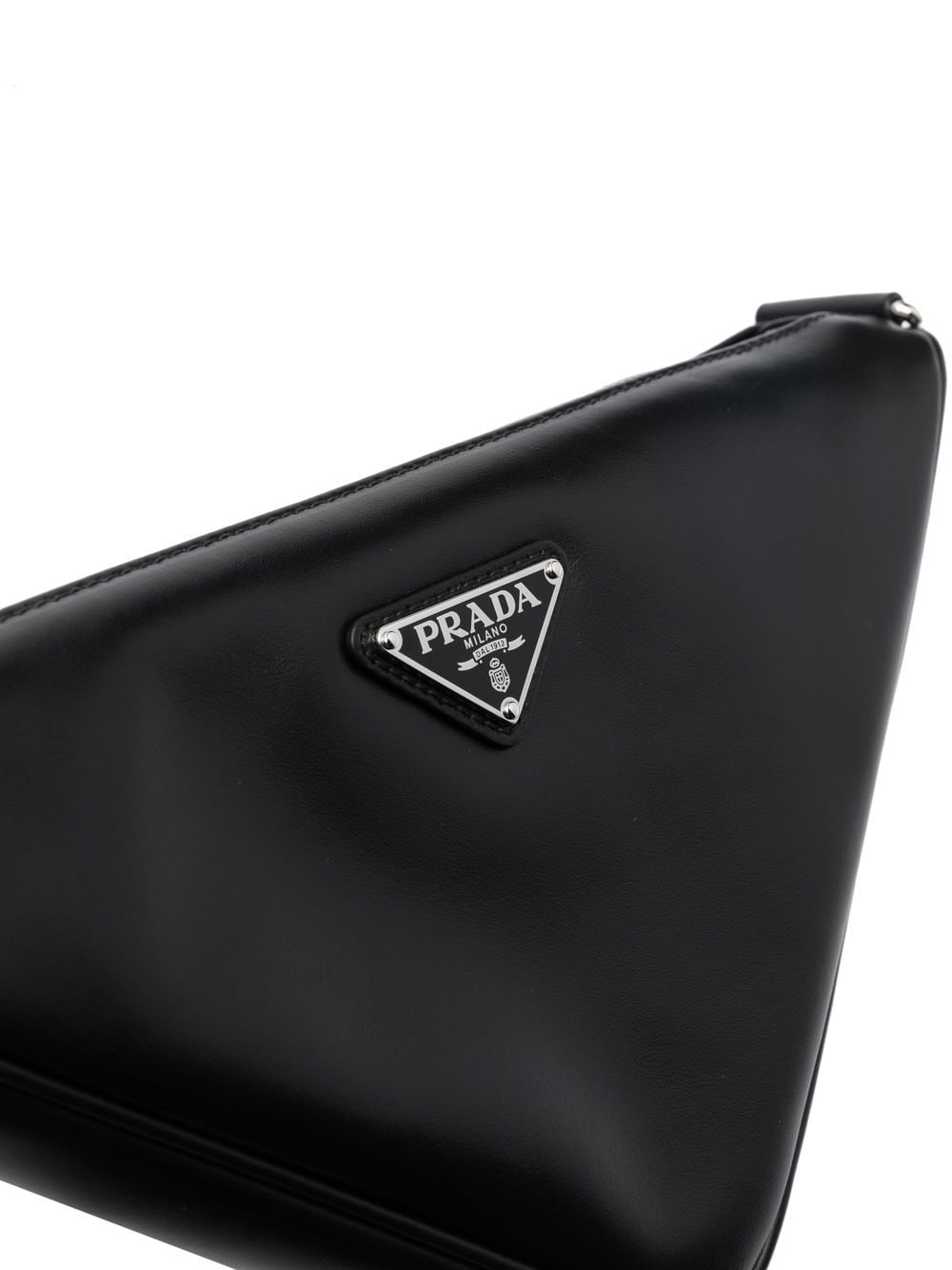 PRADA BLACK BANDOLIERA LOGO BAG