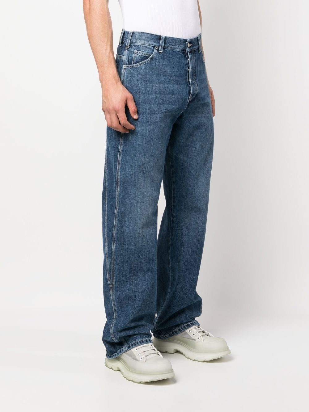 ALEXANDER MCQUEEN BLUE WASHED JEANS