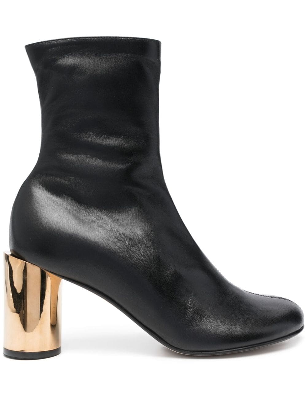 LANVIN  BLACK ANKLE LEATHER BOOT