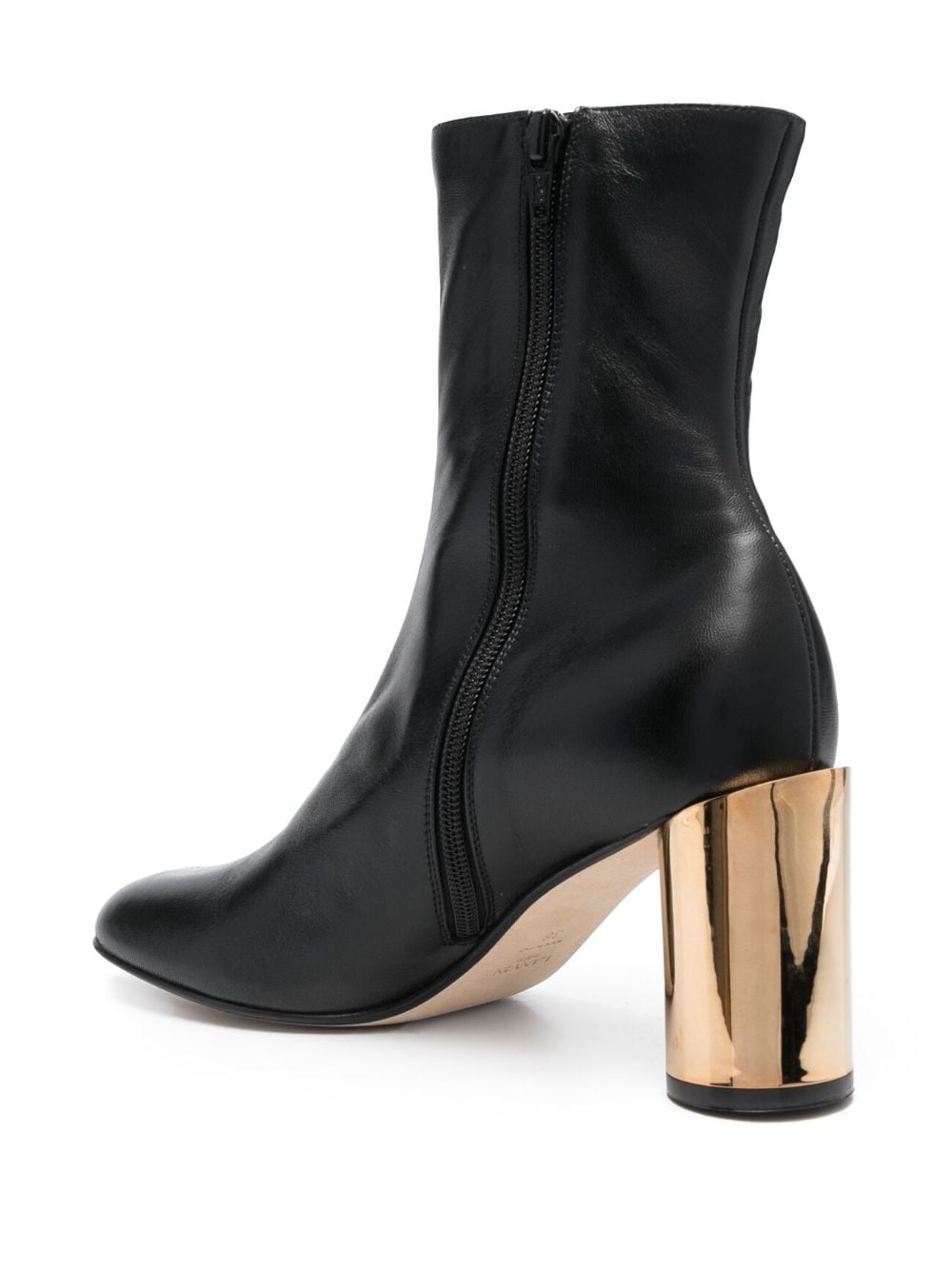 LANVIN  BLACK ANKLE LEATHER BOOT