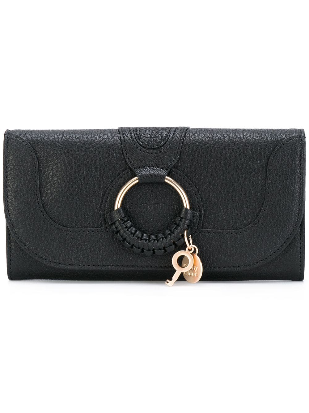 SEE BY CHLOE` BLACK LEATHER WALLET