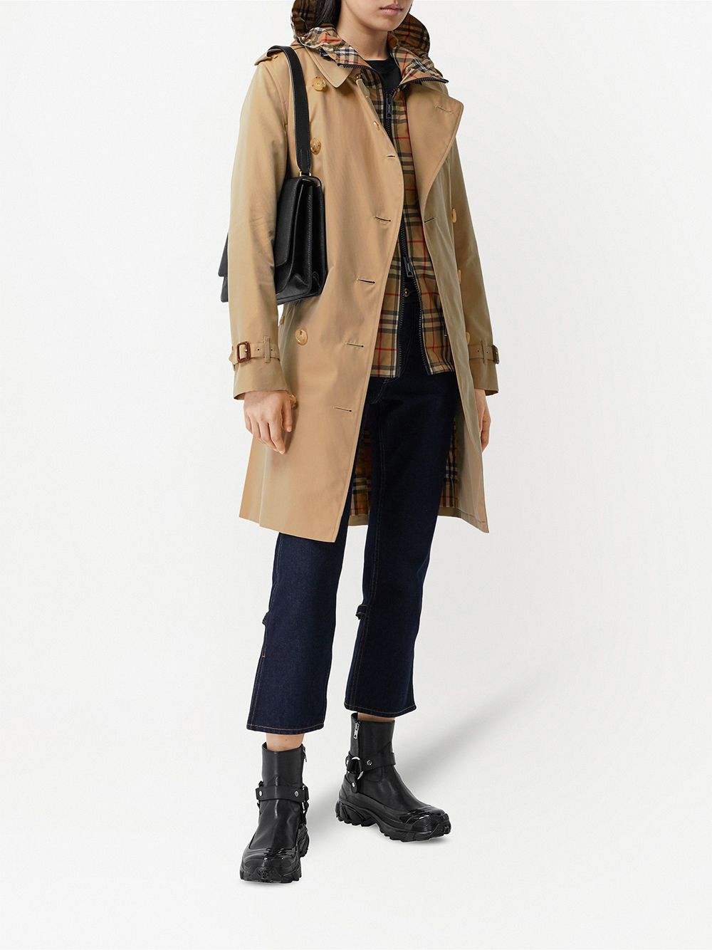 BURBERRY LONDON ENGLAND TRENCH CHECK COAT