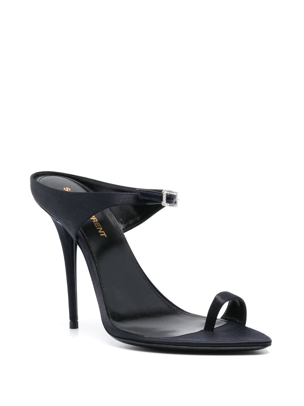 SAINT LAURENT PARIS NAVY LEATHER SANDAL