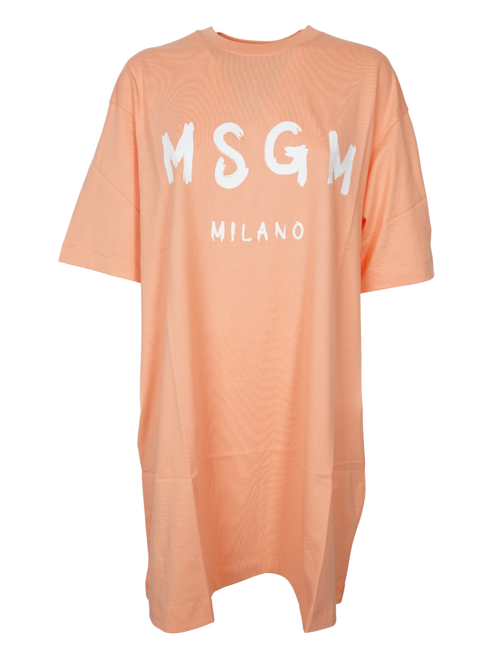MSGM ORANGE LOGO DRESS